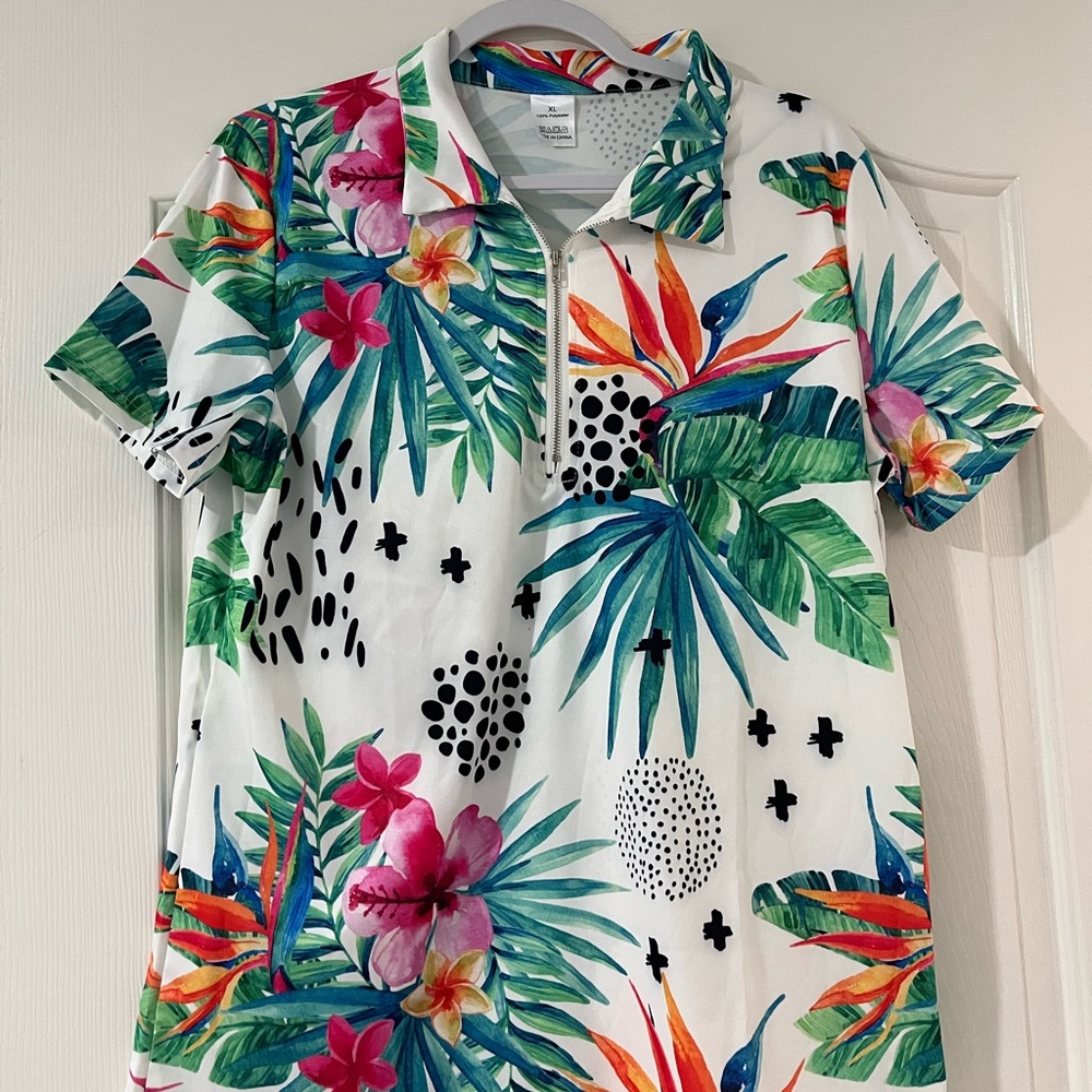 Tropical Floral Polo Shirt